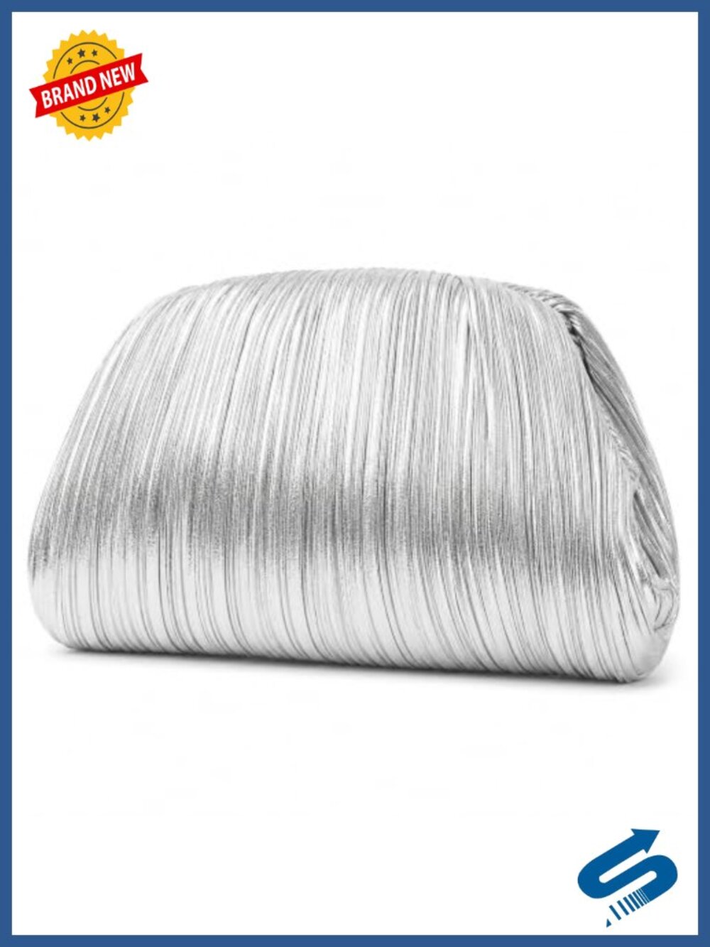 Premium PU Leather Evening Clutch Ruched Cloud Handheld Formal Purse